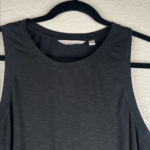 Athleta Black Cotton Blend Yoga Running Pilates Gym Workout Athletic Tank Top M - Picture 2 of 6